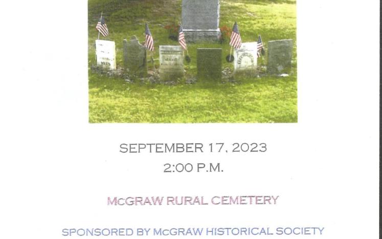 Memorial Service Honoring Our Rev. War Soldiers of McGraw