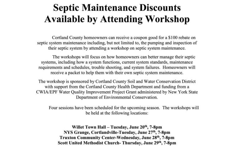 Septic Maintenance Discounts
